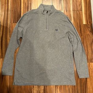 Men’s Chaps Grey Quarter Zip Pullover